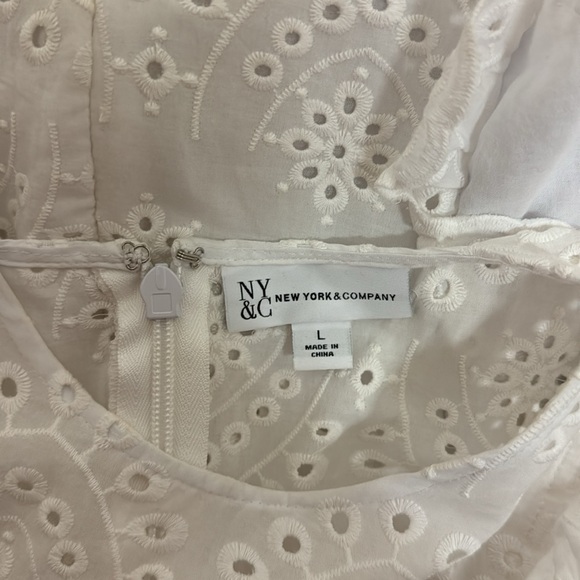 New York & Company white eyelet romper - Picture 4 of 7